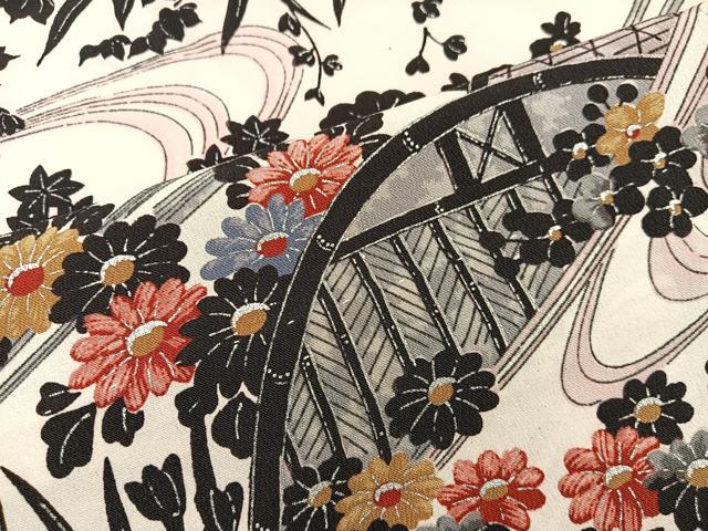 平和屋着物■長襦袢　無双仕立て　籬花文　正絹　逸品　BAAX5186mz