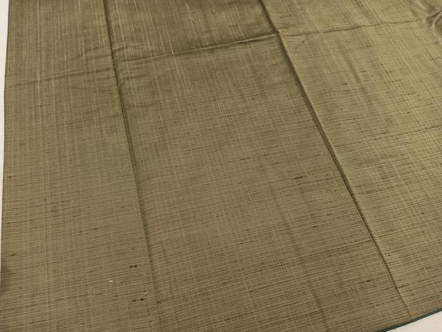 平和屋着物■男性　紬　国防色　正絹　逸品　BAAX5191mz