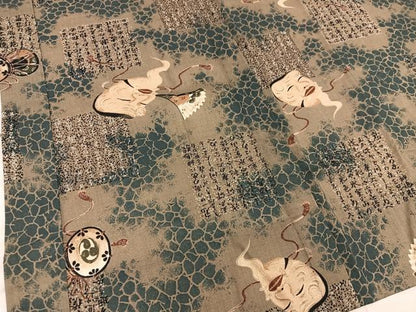 平和屋着物■男性　長襦袢　無双仕立て　お面　ウール　BAAX5192mz