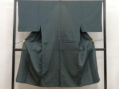 平和屋着物▽男性　紬　単衣　縞　正絹　逸品　BAAX5195mz