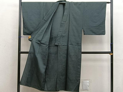 平和屋着物▽男性　紬　単衣　縞　正絹　逸品　BAAX5195mz