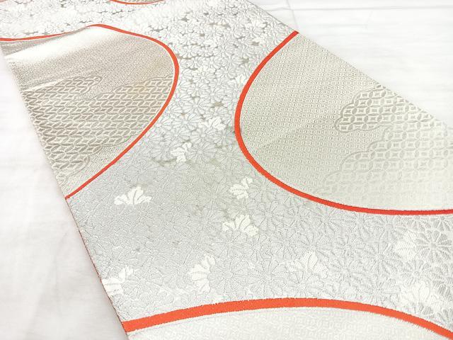 平和屋着物◎両面　全通柄袋帯　菊文　金銀糸　正絹　逸品　BAAX5257qw