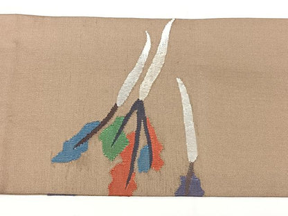 平和屋着物◎九寸名古屋帯　成り物　正絹　逸品　BAAX5268qw
