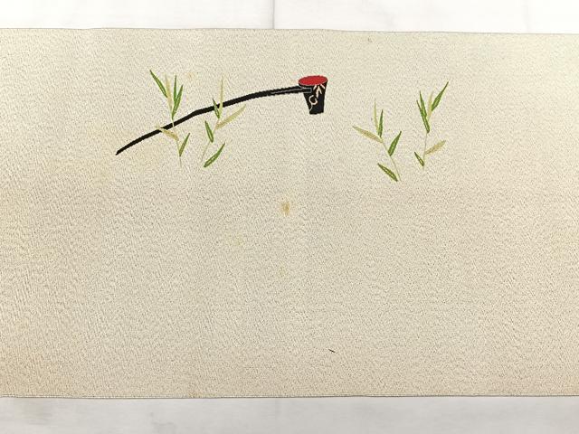平和屋着物◎爪掻き本綴れ　八寸名古屋帯　人物文　金糸　正絹　逸品　BAAX5286qw