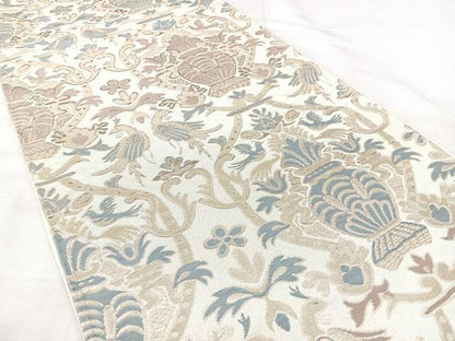 平和屋着物◎六通柄袋帯　花鳥文　金糸　正絹　逸品　BAAX5316qw