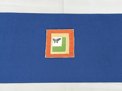 平和屋着物◎塩瀬　九寸名古屋帯　幾何学舞蝶文　金彩　正絹　逸品　BAAX5329qw