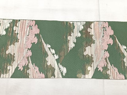 平和屋着物◎八寸名古屋帯　遠山風景文　金糸　BAAX5342qw
