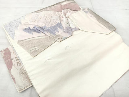 平和屋着物◎つけ帯　唐織　吉祥萬代　金糸　正絹　逸品　BAAX5347qw