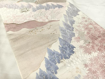 平和屋着物◎つけ帯　唐織　吉祥萬代　金糸　正絹　逸品　BAAX5347qw