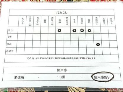平和屋着物◎アンティーク　大正ロマン　全通柄　九寸名古屋帯　扇花文　黒地　金糸　正絹　逸品　BAAX5358qw