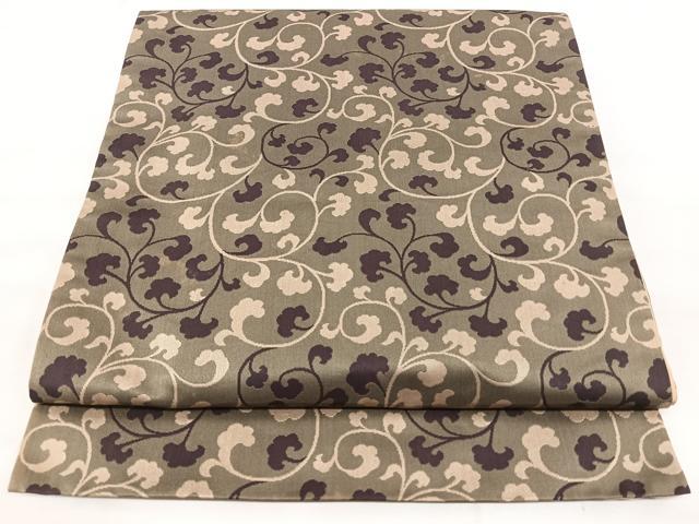 平和屋着物◎全通柄　京袋帯　唐草文　正絹　逸品　BAAX5382qw