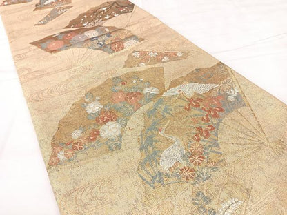 平和屋着物◎佐賀錦　六通柄袋帯　琳派名画集　金糸　正絹　逸品　BAAX5386qw