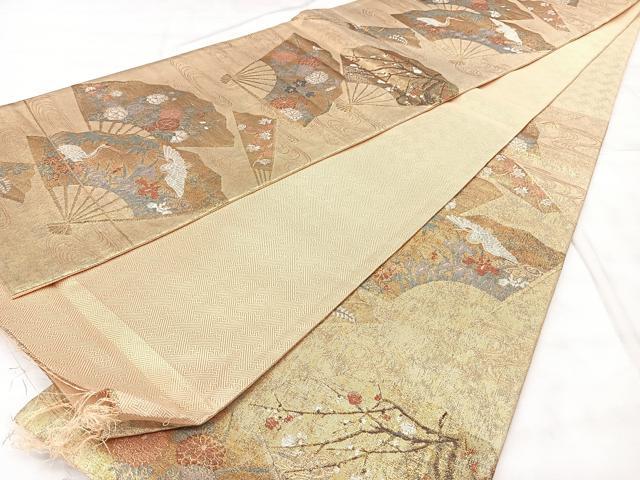 平和屋着物◎佐賀錦　六通柄袋帯　琳派名画集　金糸　正絹　逸品　BAAX5386qw