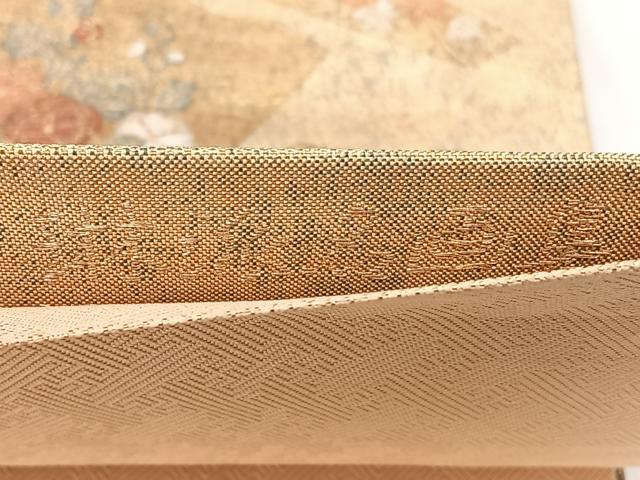平和屋着物◎佐賀錦　六通柄袋帯　琳派名画集　金糸　正絹　逸品　BAAX5386qw