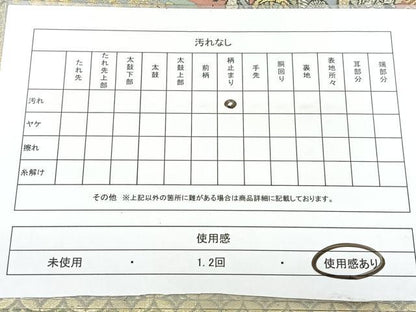 平和屋着物◎六通柄袋帯　紋様の旅　金糸　正絹　逸品　BAAX5387qw