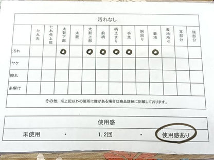 平和屋着物◎六通柄袋帯　唐織錦　花蝶文　金糸　正絹　逸品　BAAX5392qw