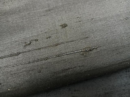 平和屋着物■男性　紬　アンサンブル　黒緑色　正絹　逸品　BAAX5402mz