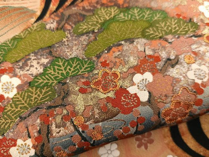 平和屋着物■豪華黒留袖 駒刺繍 地紙重ね風景花文 さが美扱い 正絹 逸品 BAAX5416mz