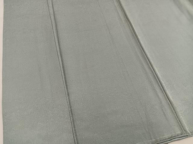 平和屋着物●上質な色無地　風景地紋　深川鼠色　正絹　逸品　未使用　BAAX5435mz