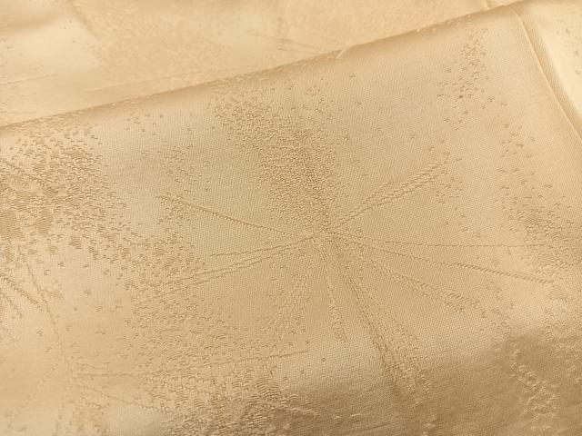 平和屋着物■上質な色無地 草葉地紋 飴色 正絹 逸品 BAAX5442mz