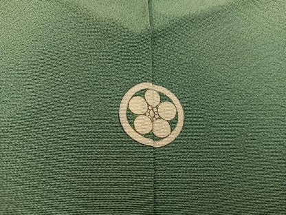 平和屋着物■上質な色無地　麹塵色　正絹　逸品　BAAX5444mz