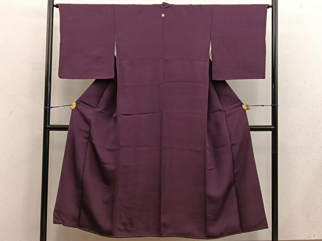 平和屋着物■上質な色無地 黒鳶色 正絹 逸品 BAAX5445mz
