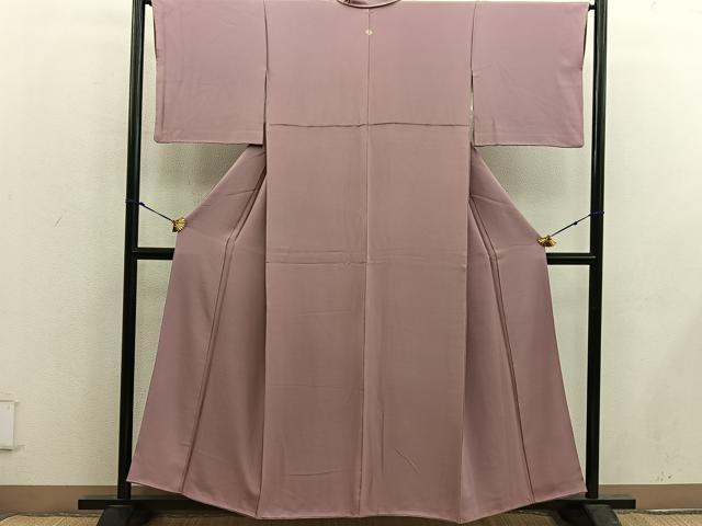 平和屋着物■上質な色無地 ときがら茶色 正絹 逸品 BAAX5446mz