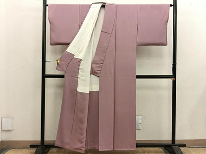 平和屋着物■上質な色無地 ときがら茶色 正絹 逸品 BAAX5446mz