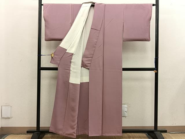 平和屋着物■上質な色無地 ときがら茶色 正絹 逸品 BAAX5446mz