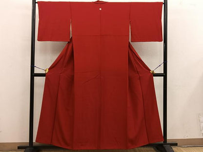 平和屋着物■上質な色無地 紅海老茶色 正絹 逸品 BAAX5447mz