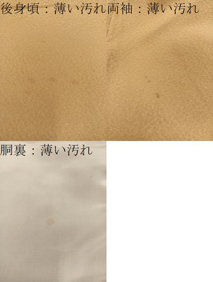 平和屋着物■上質な色無地 黄朽葉色 正絹 逸品 BAAX5451mz