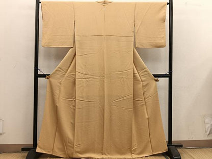 平和屋着物■上質な色無地 黄朽葉色 正絹 逸品 BAAX5451mz