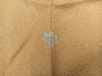 平和屋着物■上質な色無地 黄朽葉色 正絹 逸品 BAAX5451mz