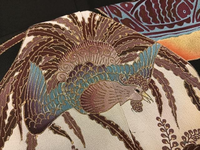 平和屋着物■豪華黒留袖 鳳凰陶器文 金彩 正絹 逸品 BAAX5458mz