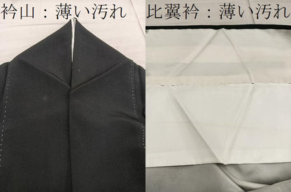 平和屋着物■豪華黒留袖 駒刺繍 地紙重ね七宝花鳥文 正絹 逸品 BAAX5465mz