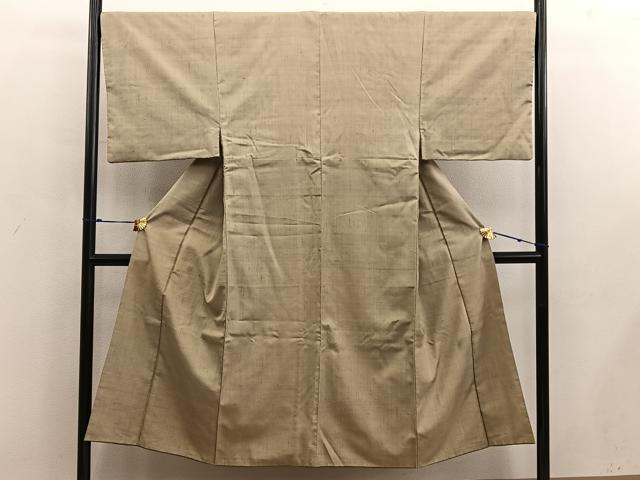 平和屋着物■男性 利休茶色 正絹 逸品 BAAX5468mz