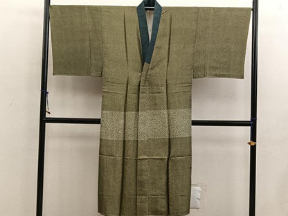 平和屋着物■男性 長襦袢 袷 東海道五十三次 ウール BAAX5469mz