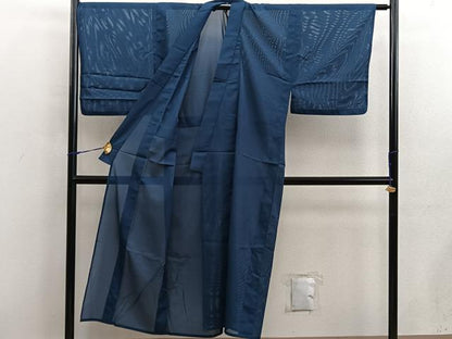 平和屋着物＊夏物　男性　色無地　絽　褐返色　洗える着物　BAAX5471mz