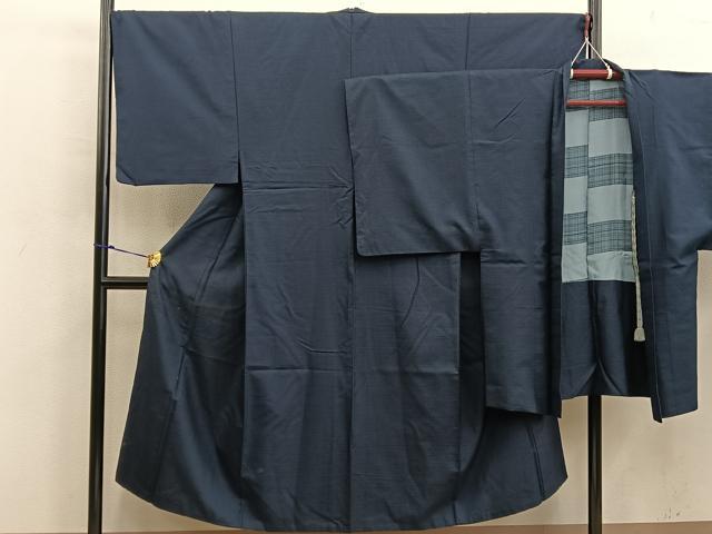 平和屋着物■男性 紬 アンサンブル 100亀甲 総詰め 正絹 逸品 BAAX5472mz