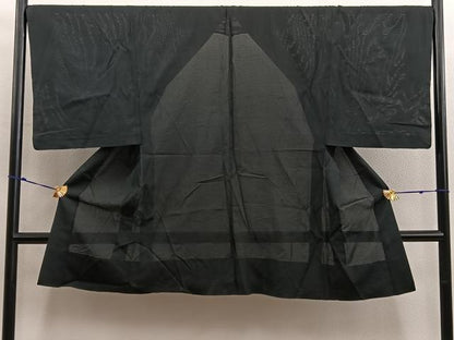 平和屋着物▽男性　羽織　スリーシーズン　春夏秋　塵除け　蝋色　正絹　逸品　BAAX5474mz