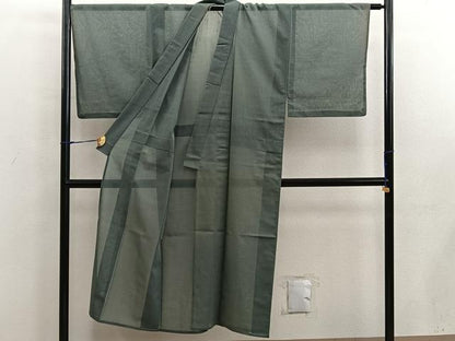 平和屋着物＊夏物　男性　紗紬　岩井茶色　正絹　逸品　BAAX5477mz