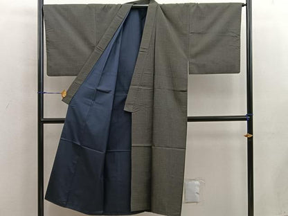 平和屋着物■男性 紬 アンサンブル 100亀甲 総詰め 正絹 逸品 BAAX5480mz