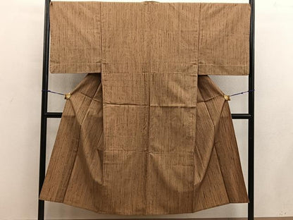 平和屋着物▽男性　紬　単衣　絣文様　正絹　逸品　BAAX5481mz