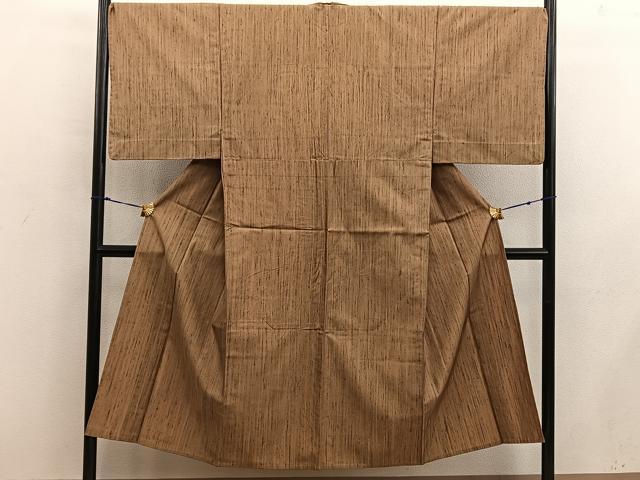 平和屋着物▽男性　紬　単衣　絣文様　正絹　逸品　BAAX5481mz