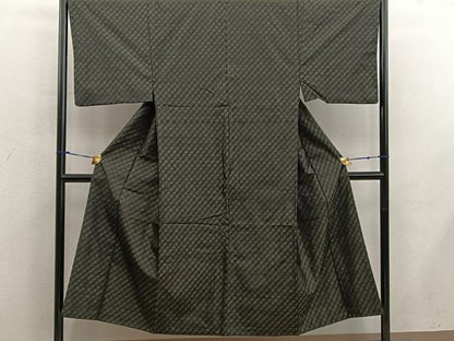 平和屋着物■男性 本場大島紬 幾何学文様 正絹 逸品 BAAX5483mz