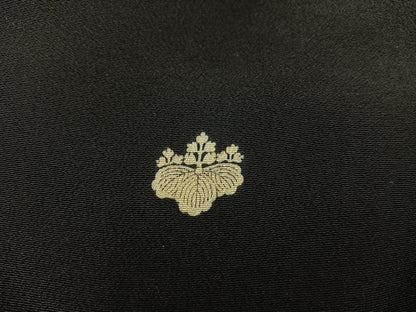 平和屋着物■豪華黒留袖 七宝花文 金彩 正絹 逸品 BAAX5492mz