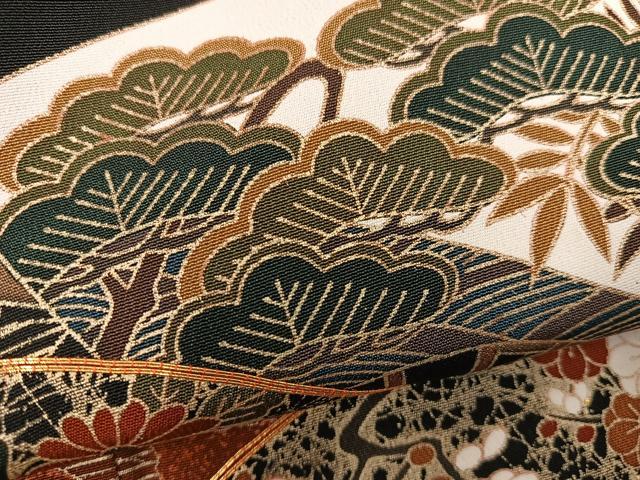 平和屋着物■豪華黒留袖 駒刺繍 扇面菊花文 金銀彩 やまと誂製 正絹 逸品 BAAX5498mz