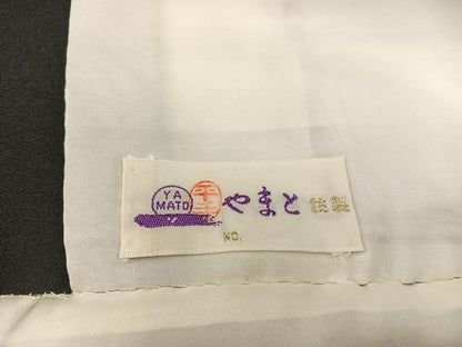 平和屋着物■豪華黒留袖 駒刺繍 扇面菊花文 金銀彩 やまと誂製 正絹 逸品 BAAX5498mz