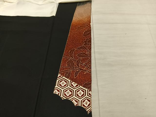 平和屋着物■豪華黒留袖 駒刺繍 扇面菊花文 金銀彩 やまと誂製 正絹 逸品 BAAX5498mz