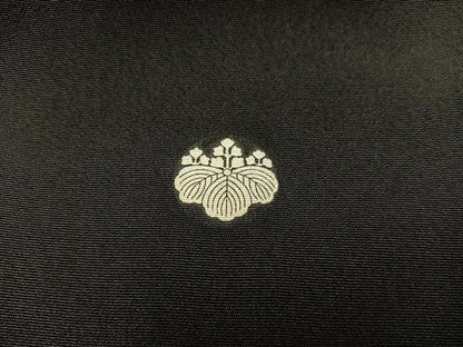 平和屋着物■豪華黒留袖　友禅　梅花文　正絹　逸品　BAAX5501mz